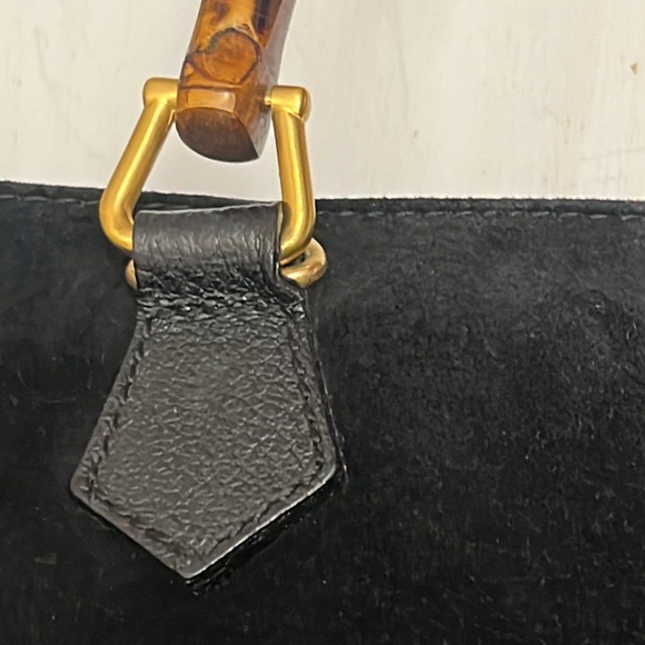 Gucci Diana Large Tote with Bamboo Handles Vintage Suede & Leather - Picture 14 of 16